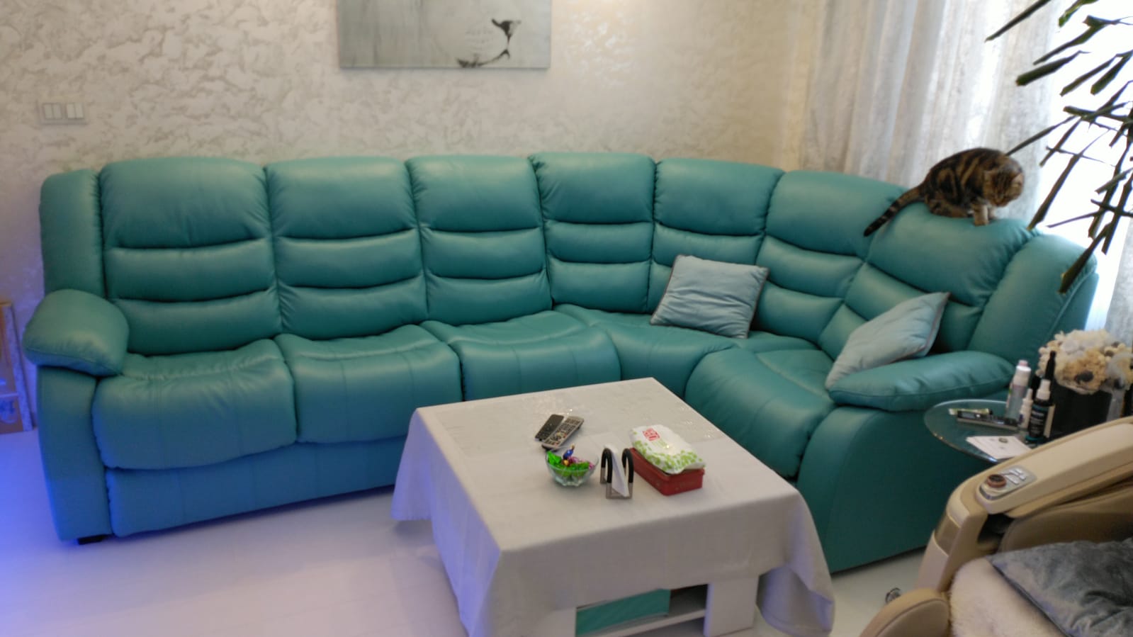 Перетяжка дивана на дому. Райсемёновское